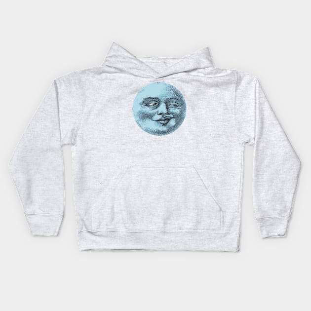 Blue moon Kids Hoodie by Midcenturydave